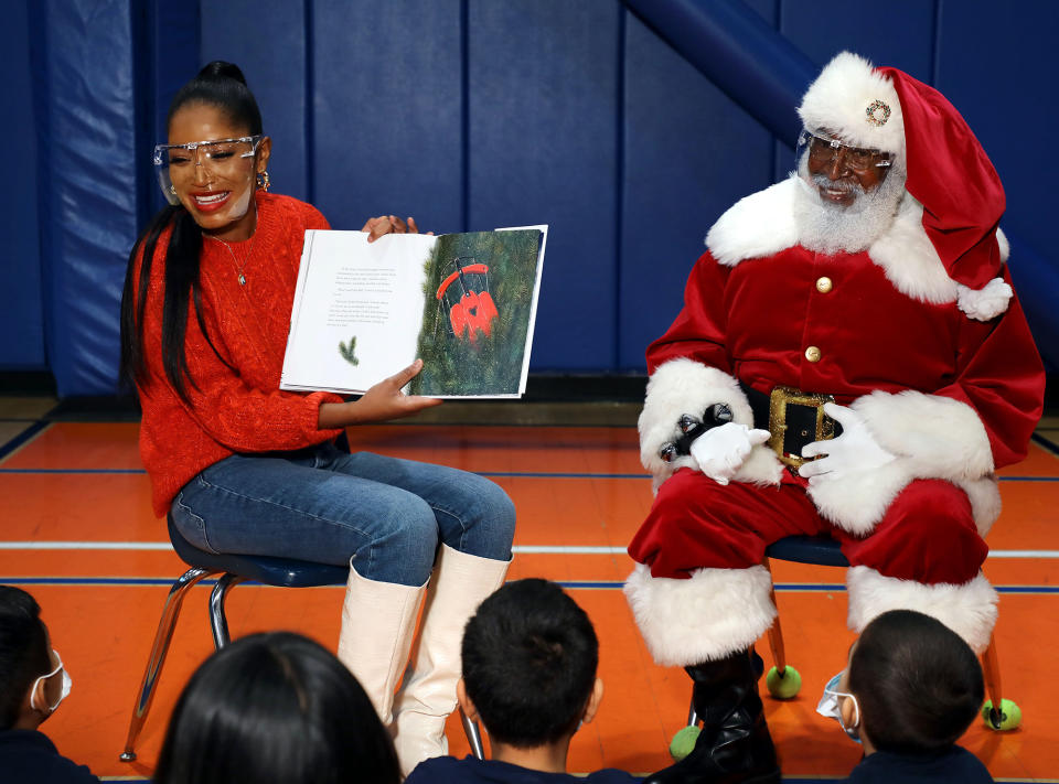 <p>Old Navy hosts a holiday party with Keke Palmer and Santa at the Boys & Girls Club of Hollywood in L.A. on Dec. 6. </p>