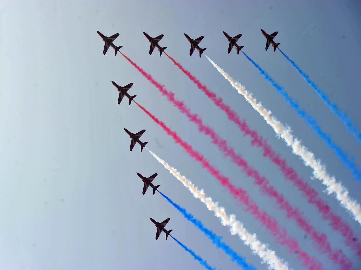 The Red Arrows will be relocated to another airbase: NOAH SEELAM/AFP/Getty Images