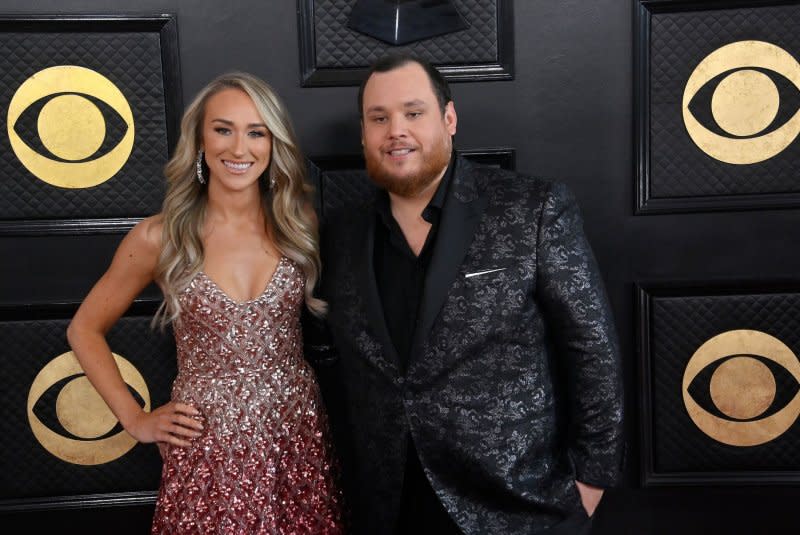 Nicole Combs and Luke Combs attend the 65th annual Grammy Awards at the Crypto.com Arena in Los Angeles in 2023. File Photo by Jim Ruymen/UPI