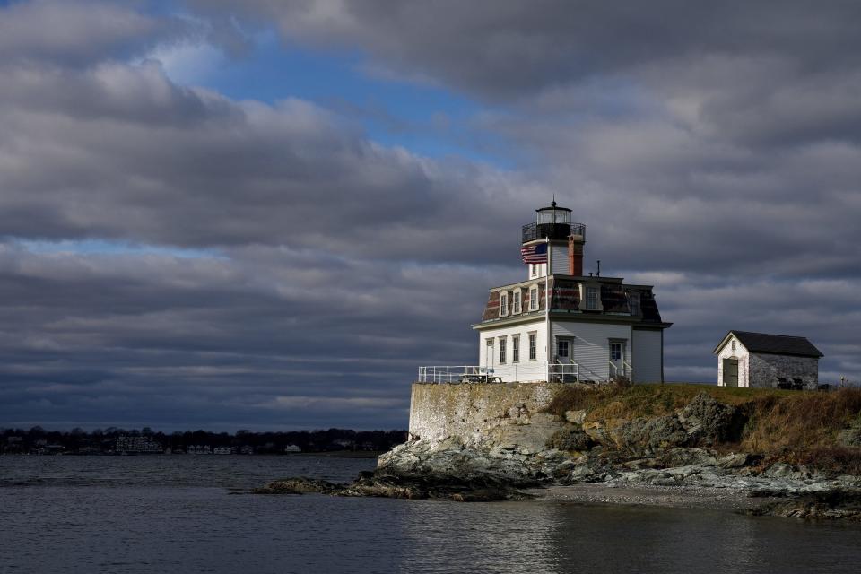 Rose Island lighthouse in Newport on Dec 5, 2023. [Kris Craig/Providence Journal]