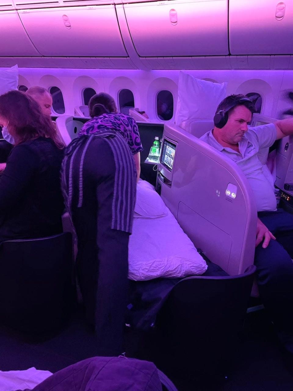 In the current cabin design, flight attendants have to convert the seats into beds for passengers.