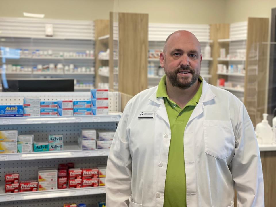 Andrew Drover is pharmacist owner of Harrisville Pharmacy in Moncton. He's also president of the New Brunswick Pharmacists' Association. 
