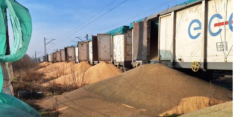 Unknown vandals opened eight wagons, spilled corn in Poland