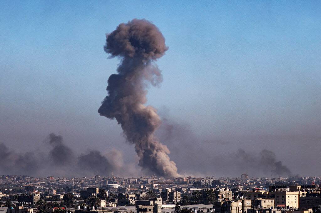 Un bombardement sur Khan Younès le 11 février 2024