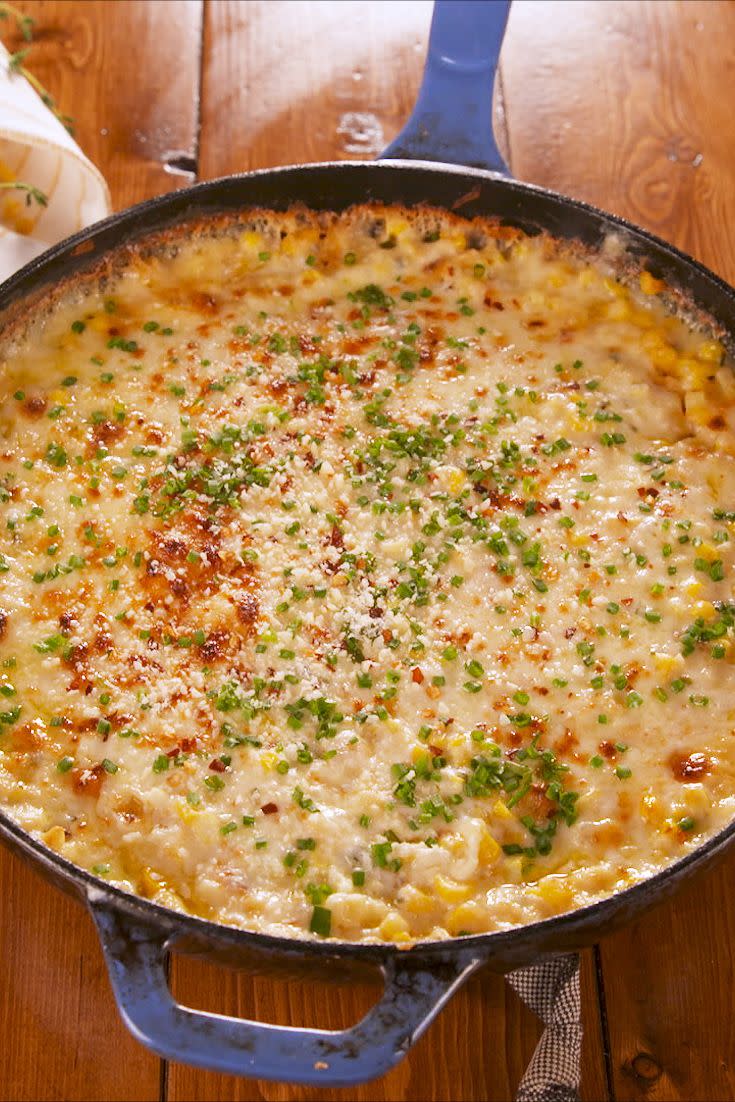 <p>Dip, casserole, whatever. It's GOOD. </p><p>Get the recipe from <a href="https://www.delish.com/cooking/recipe-ideas/a22607210/white-cheddar-baked-corn-recipe/" rel="nofollow noopener" target="_blank" data-ylk="slk:Delish;elm:context_link;itc:0;sec:content-canvas" class="link ">Delish</a>. </p>