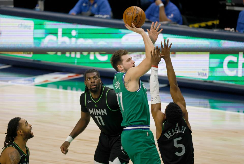 Luka Doncic (centre), one of the NBA’s biggest stars, hails from EuropeAP