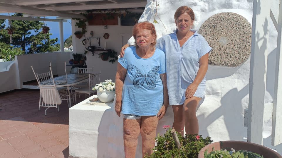 Brigida Avellino and Loredana Romano have swapped the US for their ancestral 'cave home' on Ponza. - Loredana Romano