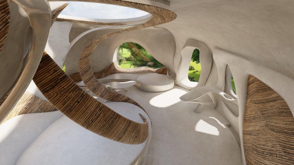 Liveable Giant Mushroom Spaceship in the Middle of the Jungle by Pablo C. for Airbnb OMG! Fund