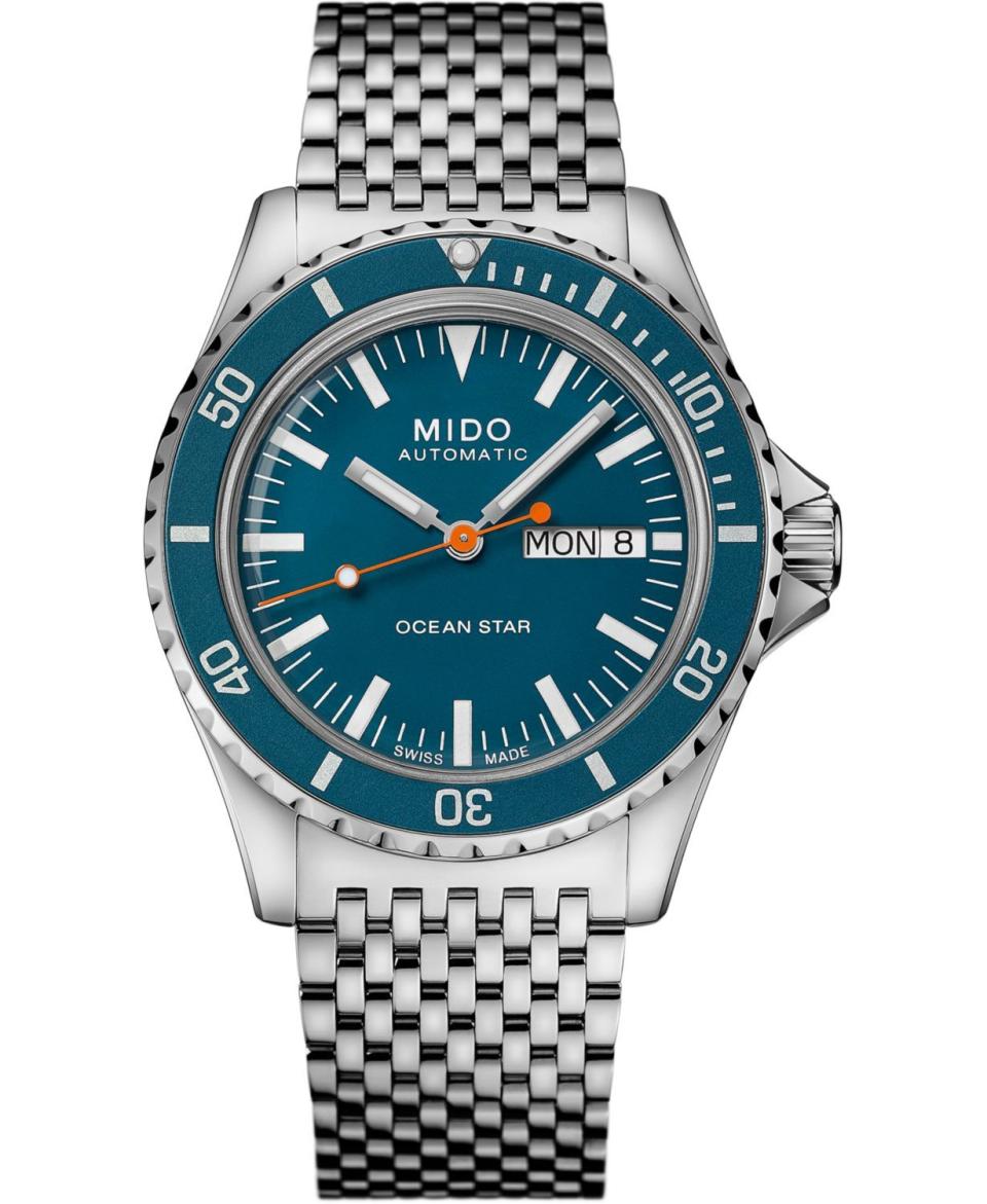 <p><strong>Mido</strong></p><p>macys.com</p><p><strong>$1150.00</strong></p><p><a href="https://go.redirectingat.com?id=74968X1596630&url=https%3A%2F%2Fwww.macys.com%2Fshop%2Fproduct%2Fmido-mens-swiss-automatic-ocean-star-tribute-75th-anniversary-stainless-steel-bracelet-watch-41mm%3FID%3D10174623&sref=https%3A%2F%2Fwww.townandcountrymag.com%2Fstyle%2Fjewelry-and-watches%2Fg14418271%2Fbest-mens-luxury-watches%2F" rel="nofollow noopener" target="_blank" data-ylk="slk:Shop Now;elm:context_link;itc:0;sec:content-canvas" class="link ">Shop Now</a></p><p>Seventy-five years of innovative design are manifested in Mido's anniversary watch, which pays homage to the company's diving timepieces.</p>