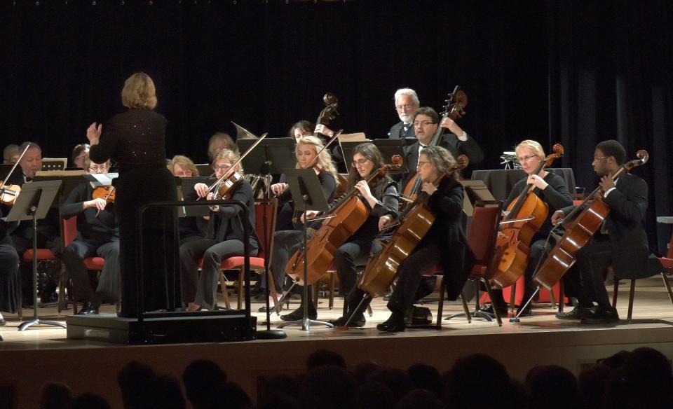 A view of the Northern Dutchess Symphony Orchestra from the audience.