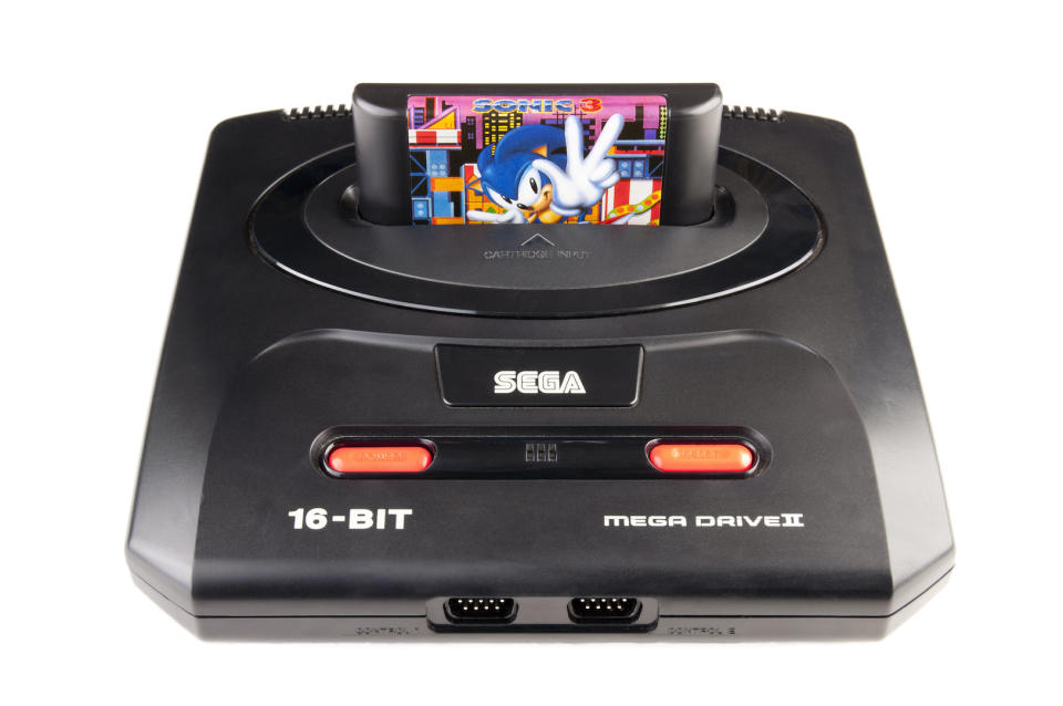 "Brighton, UK - January 13, 2013: Sega Mega Drive II Games Console".