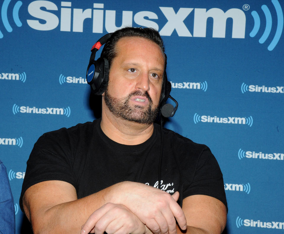 NEW YORK, NY -April 8:  2018 WWE Hall of Fame Inductees Bubba Ray Dudley and Mark Henry along with moderator Dave LaGreca and Tommy Dreamer conduct a live " Busted Open" SiriusXM broadcast on April 8, 2018 at Barcadia in New Orleans in conjunction with WrestleMania 34 . Credit: George Napolitano/MediaPunch/IPX