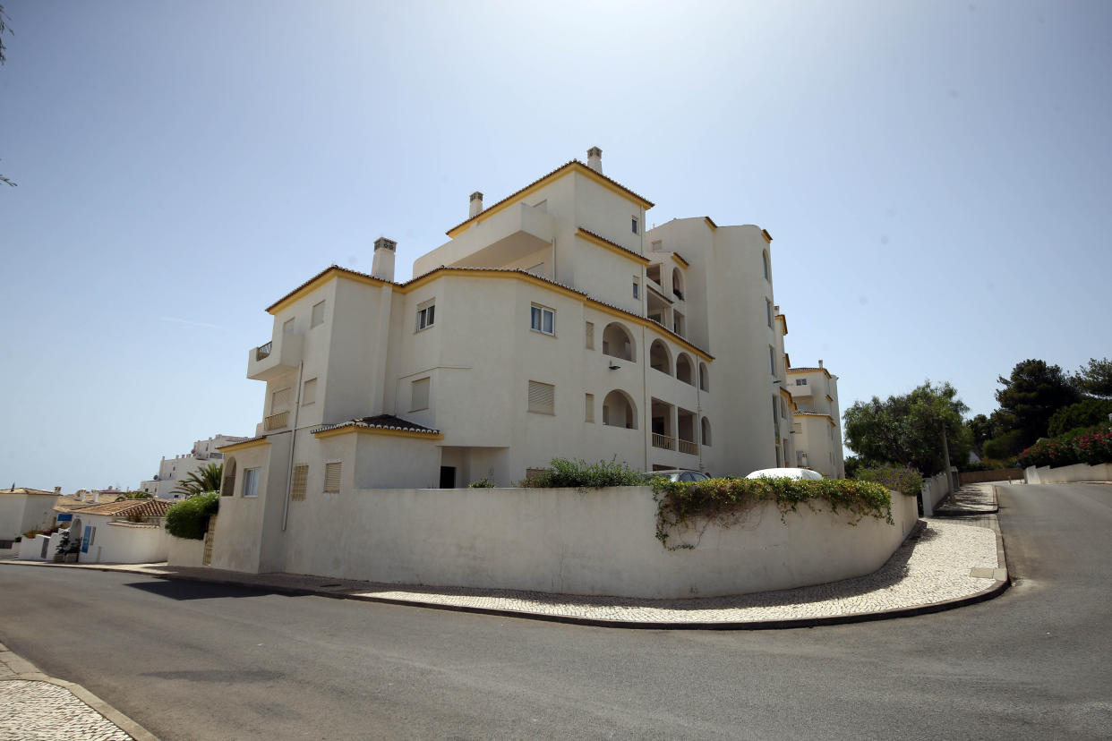 The Apartment block in Praia Da Luz, Portugal where Madeleine McCann went missing from in 2007.