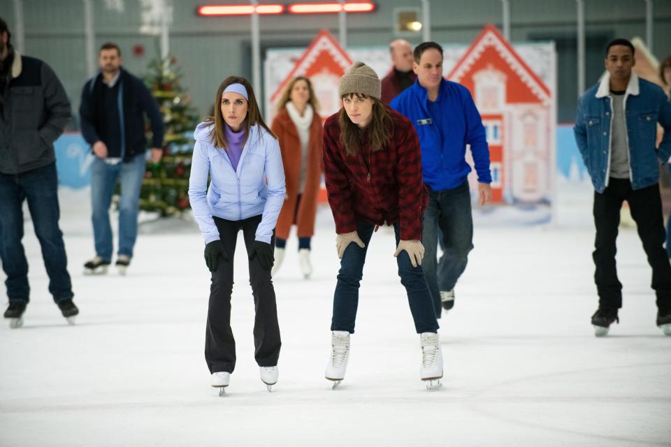 Alison Brie and Davis in "Happiest Season." (Photo: Hulu)