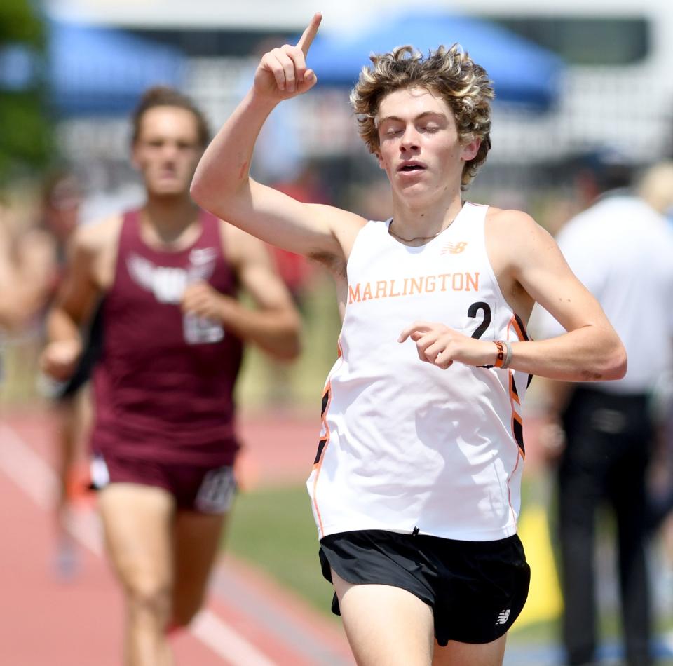 Marlington's Colin Cernansky successfully defends his Division II state championship in the 1,600-meter run last year.