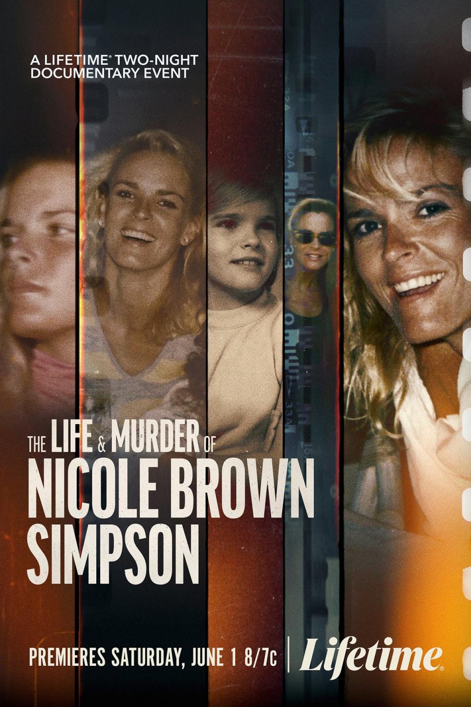 This image released by Lifetime shows promotional art for “The Life & Murder of Nicole Brown Simpson,