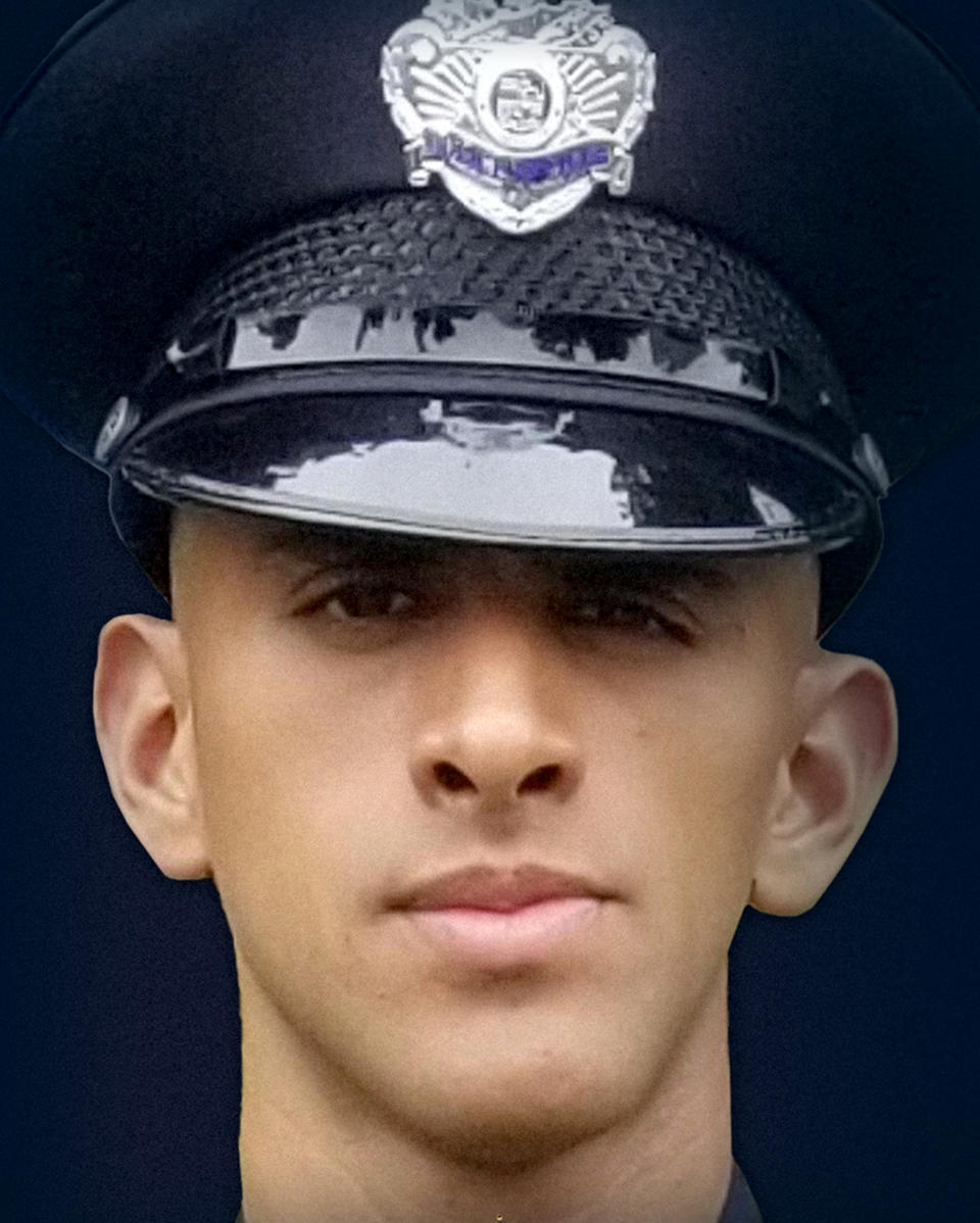 Los Angeles Police Officer Fernando Arroyos was shot and killed in an armed robbery attempt Monday evening in Los Angeles.  (Los Angeles Police Department)