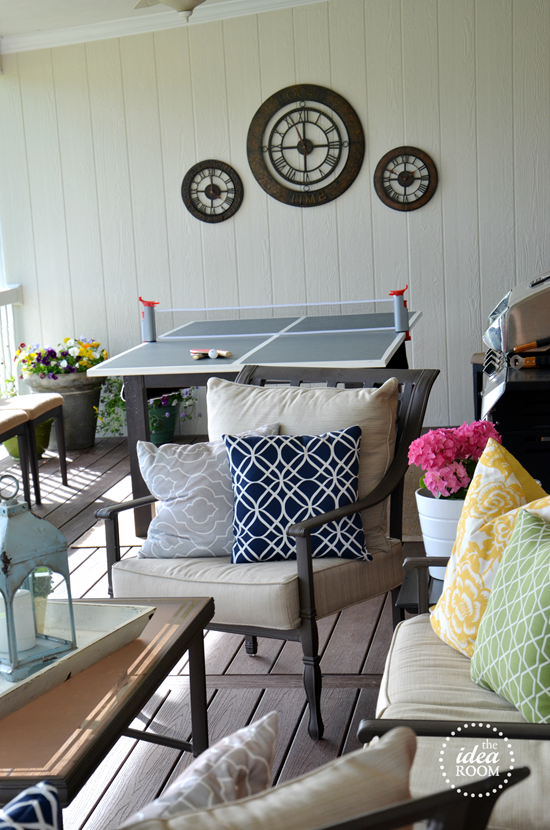 <p>Don't have a whole room you can devote to recreational activities? In warmer months, an unused corner of a deck or patio can easily act as a recreation area with the help of <a href="https://www.countryliving.com/entertaining/g2477/outdoor-games-to-make-this-summer/" rel="nofollow noopener" target="_blank" data-ylk="slk:outdoor-friendly games;elm:context_link;itc:0;sec:content-canvas" class="link ">outdoor-friendly games</a>.</p><p><strong>See more at <a href="https://www.theidearoom.net/diy-ping-pong-table/" rel="nofollow noopener" target="_blank" data-ylk="slk:The Idea Room;elm:context_link;itc:0;sec:content-canvas" class="link ">The Idea Room</a>. </strong><br></p>