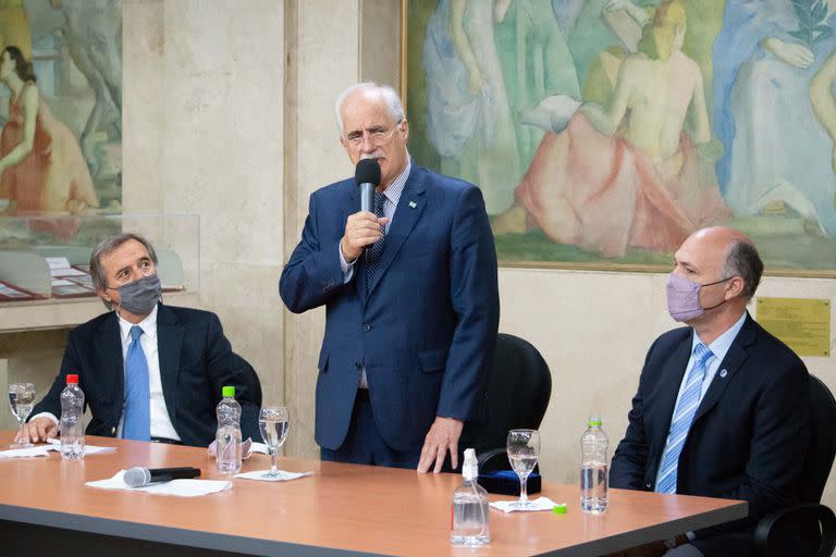 Agustín Colombo Sierra, Jorge Taiana y Guillermo Carmona