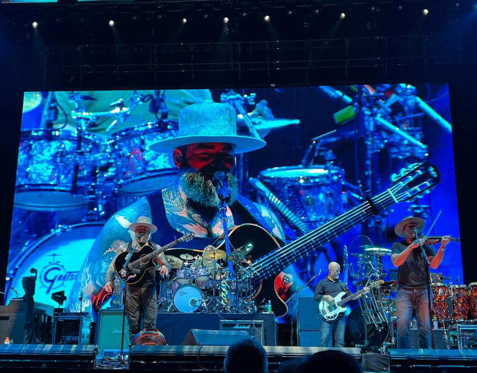 The Zac Brown Band performs Saturday at the Concert for Legends during the Pro Football Hall of Fame Enshrinement Festival.