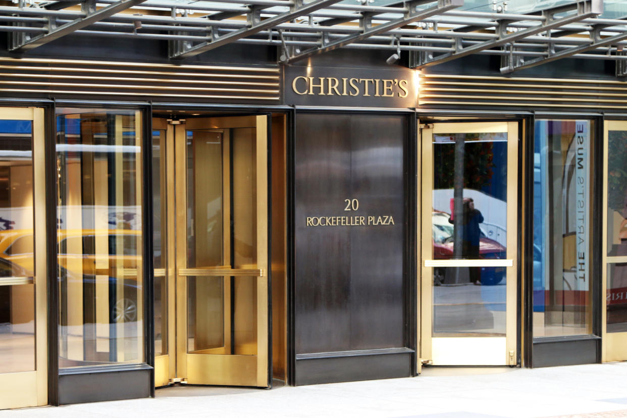 NFT Manhattan, New York-December 23, 2017:  Headquarters for Christie's at Rockefeller Center. Christie's is the world's largest art business and a fine arts auction house.