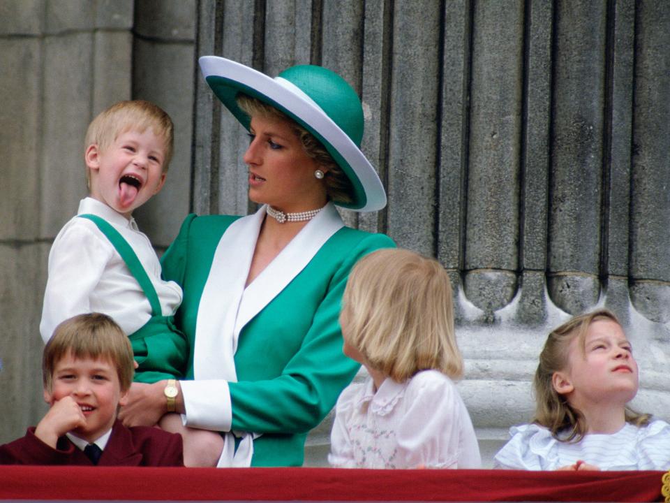 Prince Harry and Diana 1988