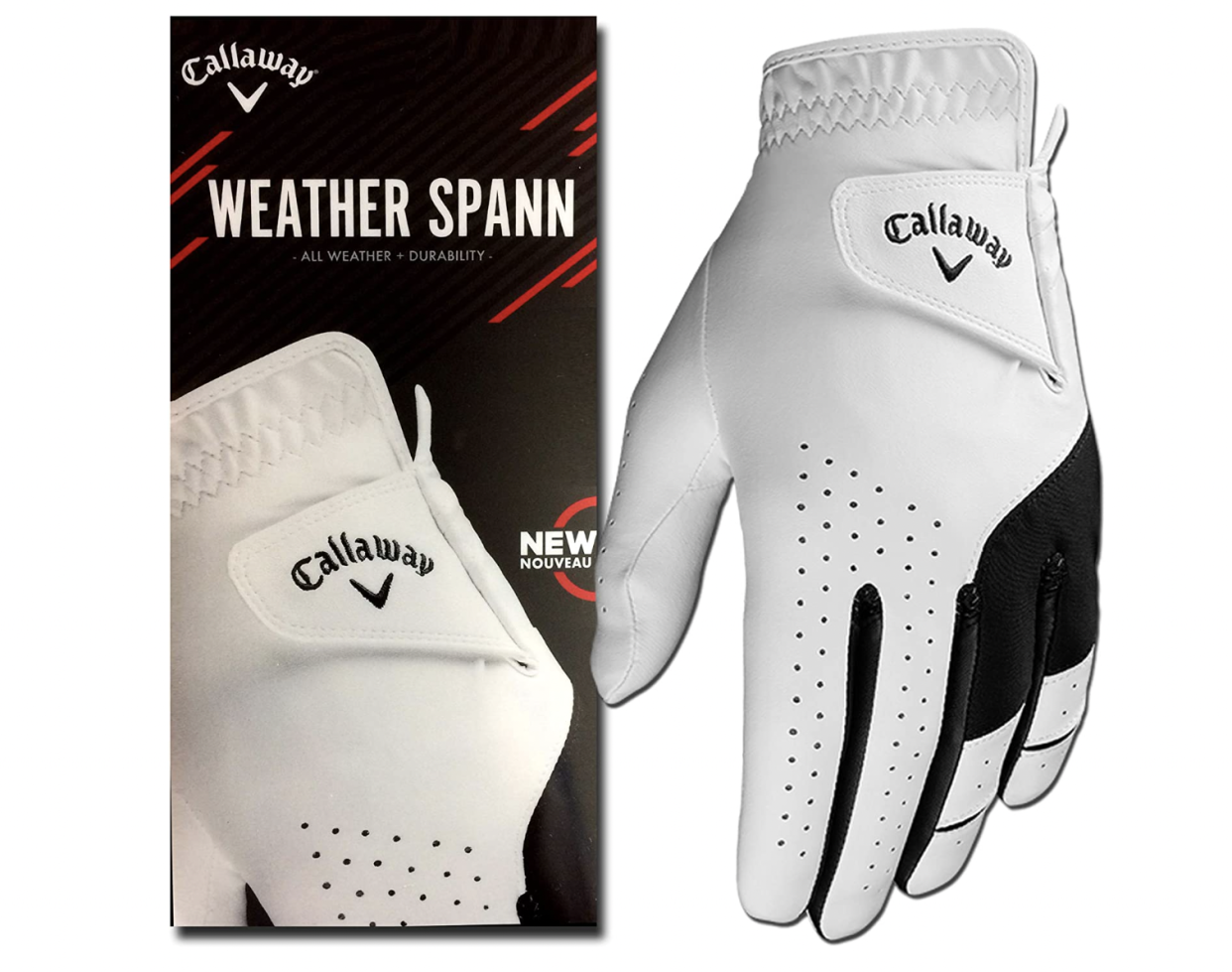 Callaway Golf Men's Weather Spann Premium Synthetic Golf Glove