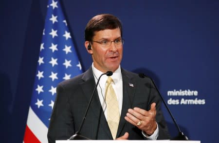 FILE PHOTO: U.S. Defense Secretary Mark Esper is seen in this file photo dated Sept 7, 2019