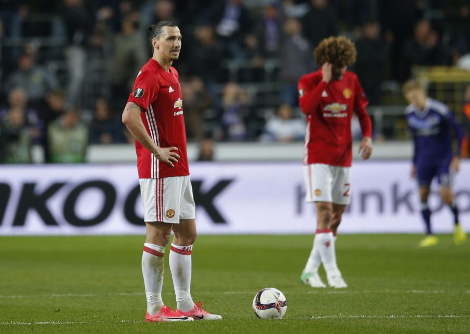 It was a frustrating night for Zlatan and United