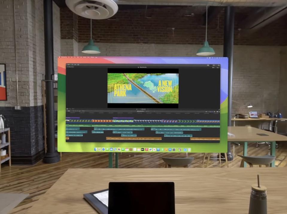 Apple Vision Pro can extend a user's Mac screen.