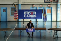 Former President Barack Obama speaks during a campaign event for Democratic presidential candidate former Vice President Joe Biden, Wednesday, Oct. 21, 2020, in Philadelphia. (AP Photo/ Matt Slocum)