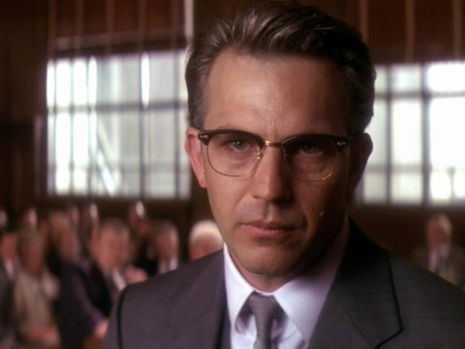 Kevin Costner as Jim Garrison in "JFK."