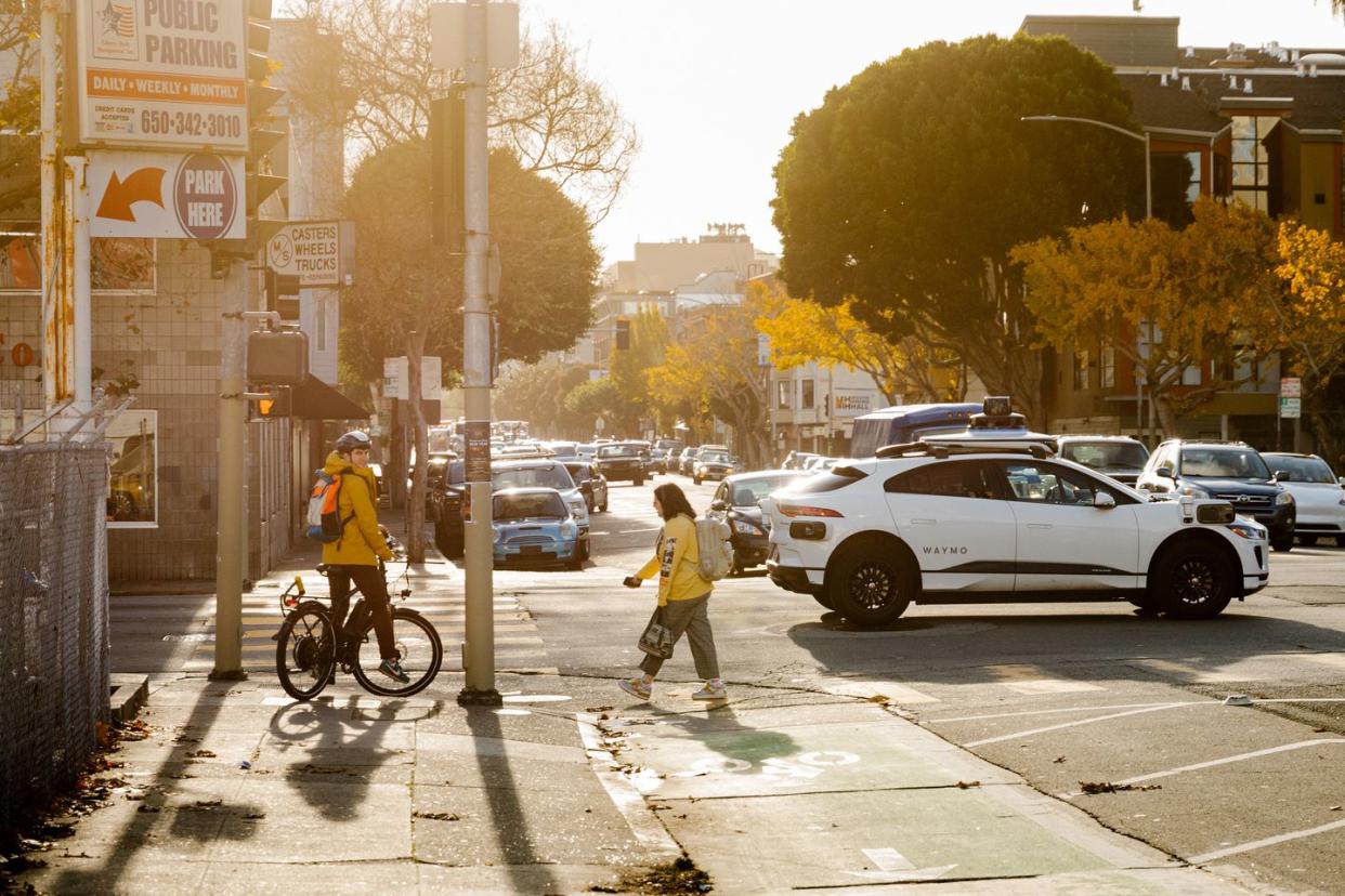 self driving cars on the streets of san francisco