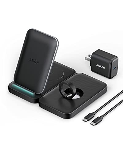 Anker 3-in-1 Wireless Charging Station, 533 Wireless Charger (3-in-1 Stand) for iPhone 13, 13 P…