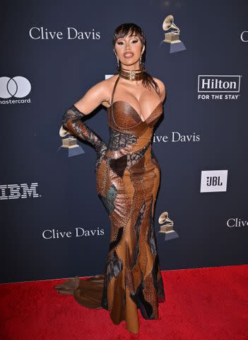 Cardi B Changes Into Chainmail Dress During the 2023 Grammys