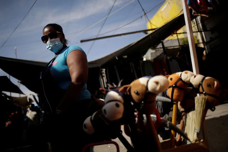 A migrant under the program "Remain in Mexico", works in Ciudad Juarez