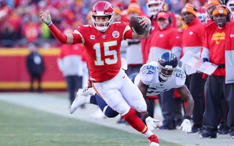 Patrick Mahomes in action - Credit: Getty images