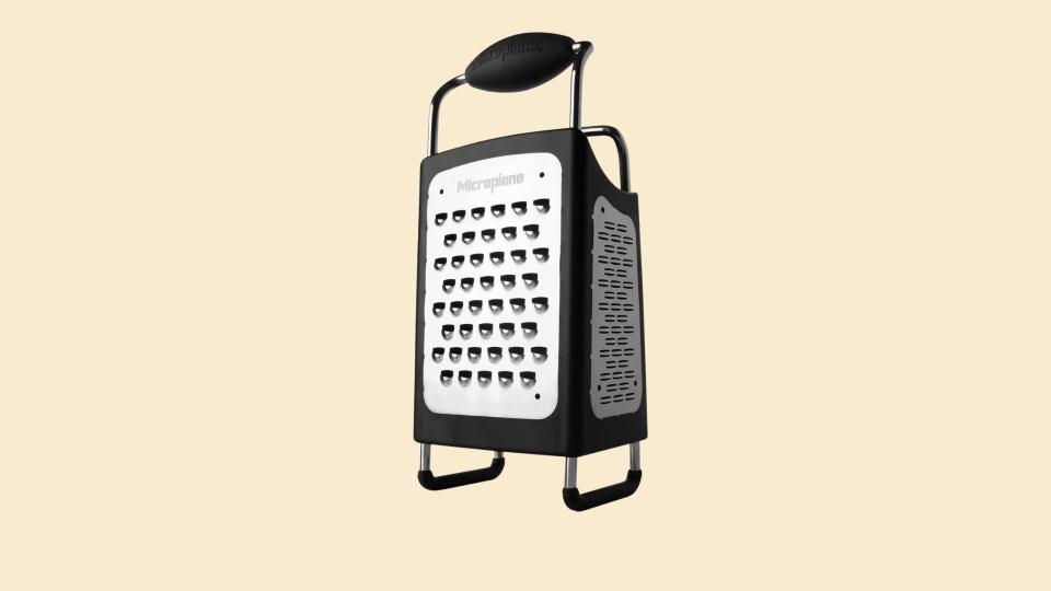 This microplane box grater is a great way to break down anything from vegetables to chocolate.