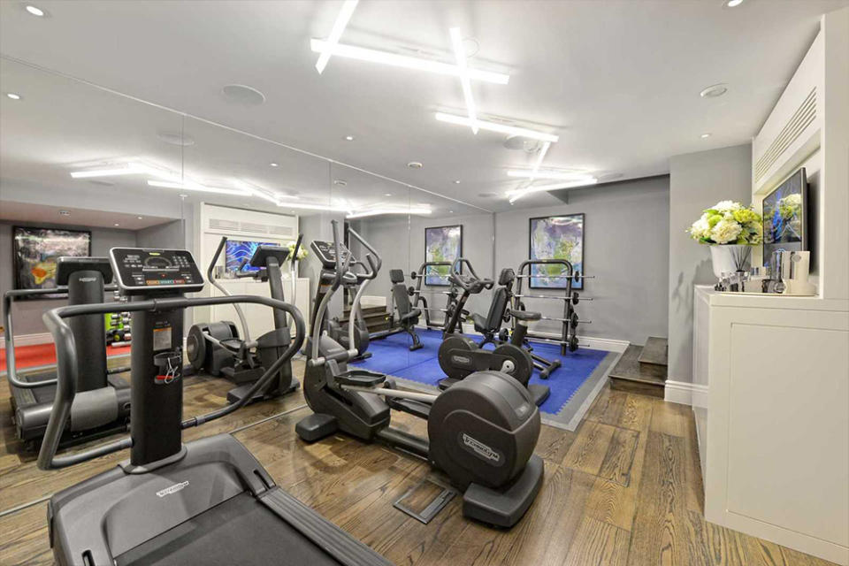 <p>A private gym is also on the lower level which is equipped with all the latest gym equipment. Source: Rokstone </p>