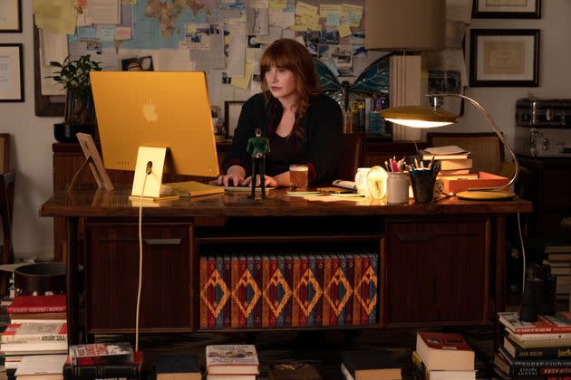 Bryce Dallas Howard in character as Elly Conway in Argylle