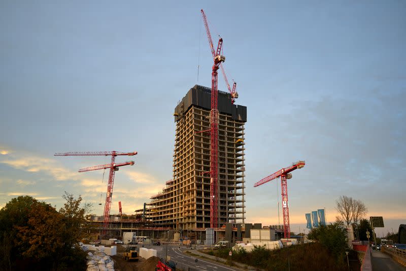 Elbtower skypscraper construction site in Hamburg