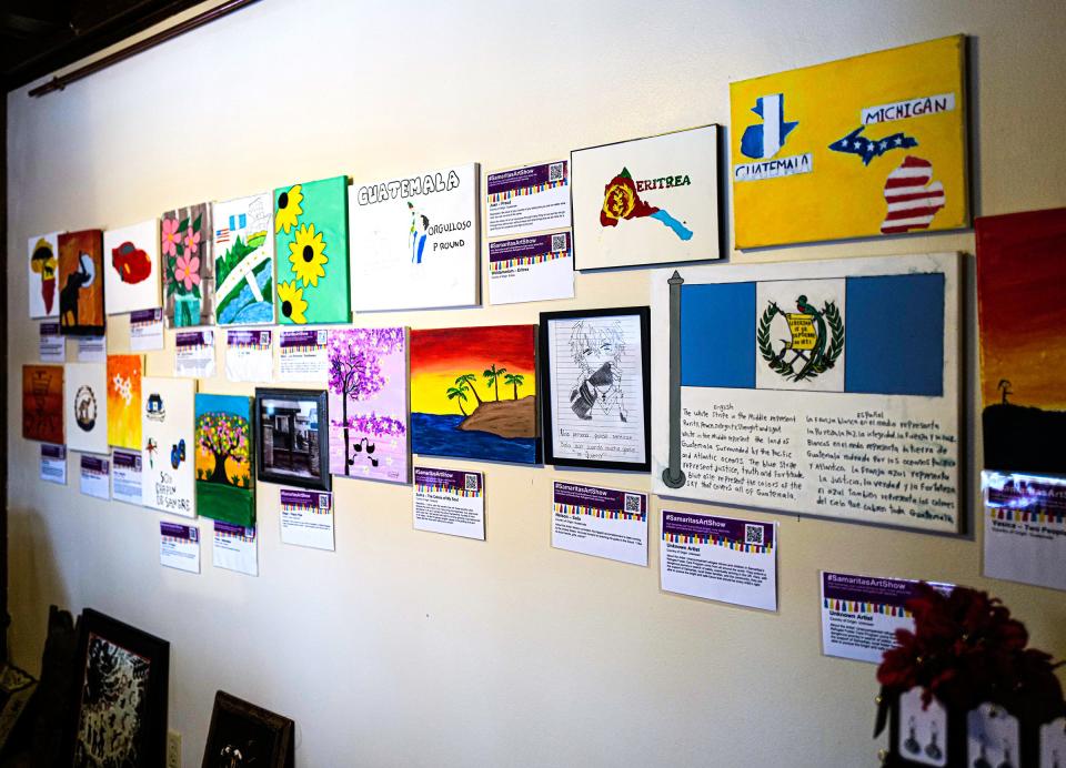 The Samaritas Youth Refugee Art exhibit on display at Casa de Rosado will be coming down soon but is available for viewing online through the gallery. Tuesday, Jan. 2022.