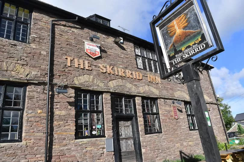 The Skirrid Inn, Llanvihangel, Abergavenny, which is a former courthouse and  Wales' oldest and most haunted pub