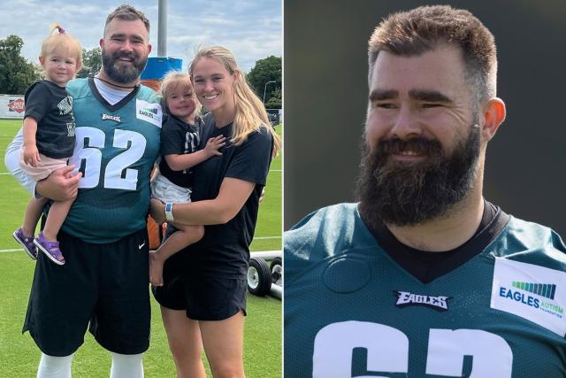 Eagles star Jason Kelce's wife, Kylie, joins him on New Heights podcast