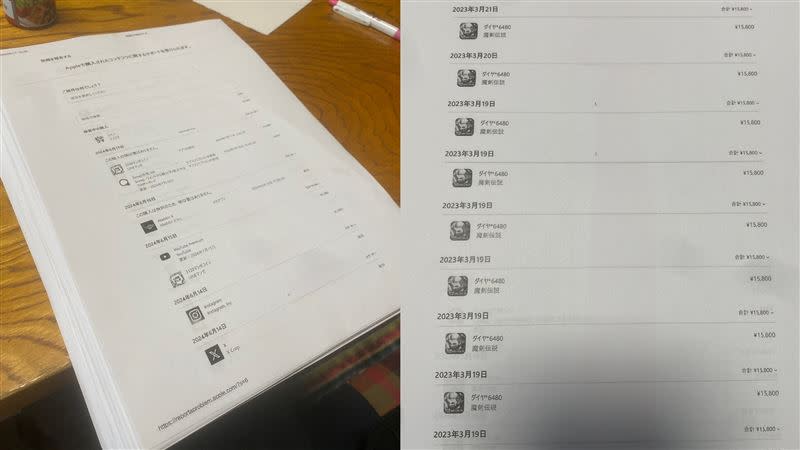 共計300頁的消費紀錄，讓身為弟弟的日本網友理智斷線。（圖／翻攝自推特）