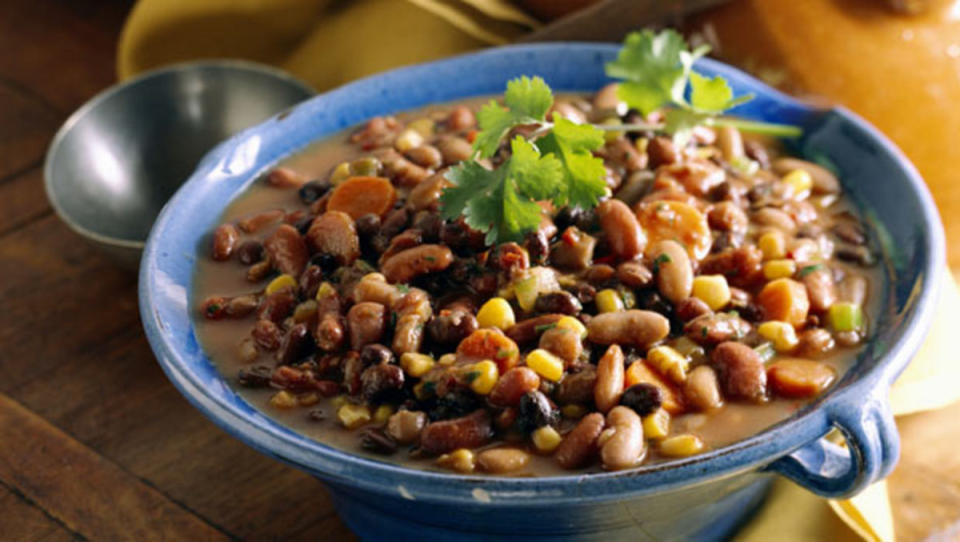 <p>Parade</p><p>Full of healthy beans and vegetables, this chili also has a secret ingredient nobody will be able to guess.</p><p><strong>Get the recipe: <a href="https://parade.com/30824/parade/slow-cooker-vegetarian-chili/" rel="nofollow noopener" target="_blank" data-ylk="slk:Slow Cooker Vegetarian Chili;elm:context_link;itc:0;sec:content-canvas" class="link ">Slow Cooker Vegetarian Chili</a></strong></p>
