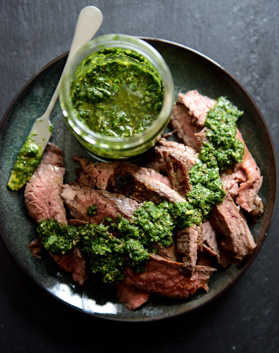 Flank Steak With Chimichurri from How Sweet It Is