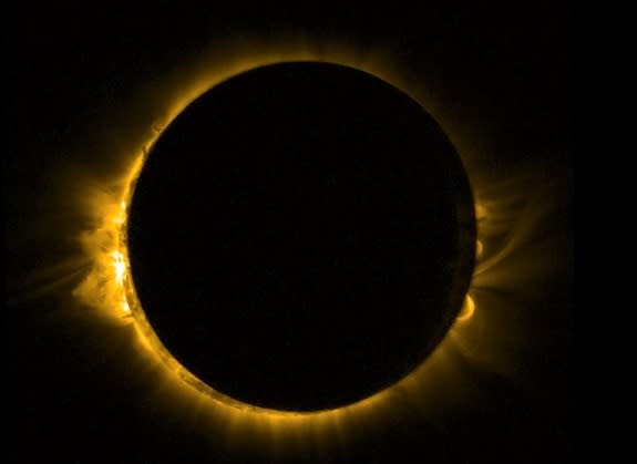 The European Space Agency's Proba-2 satellite captured this view of the total solar eclipse of March 20, 2015.