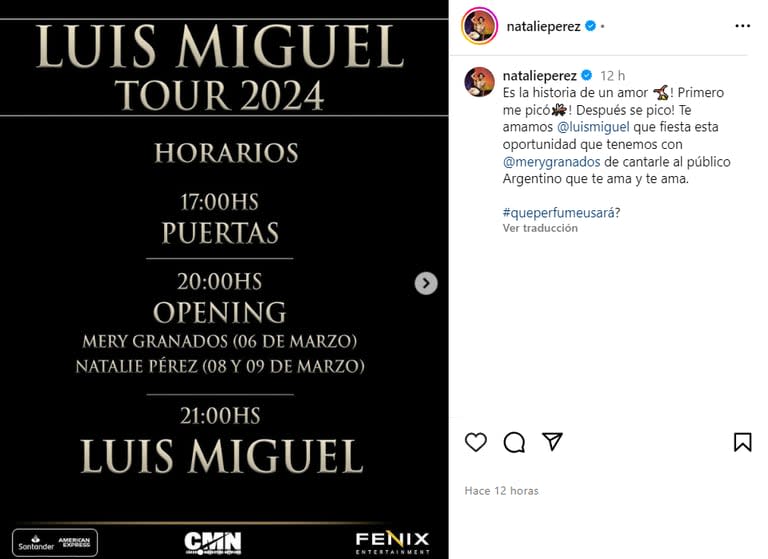 La artista compartió la noticia en Instagram