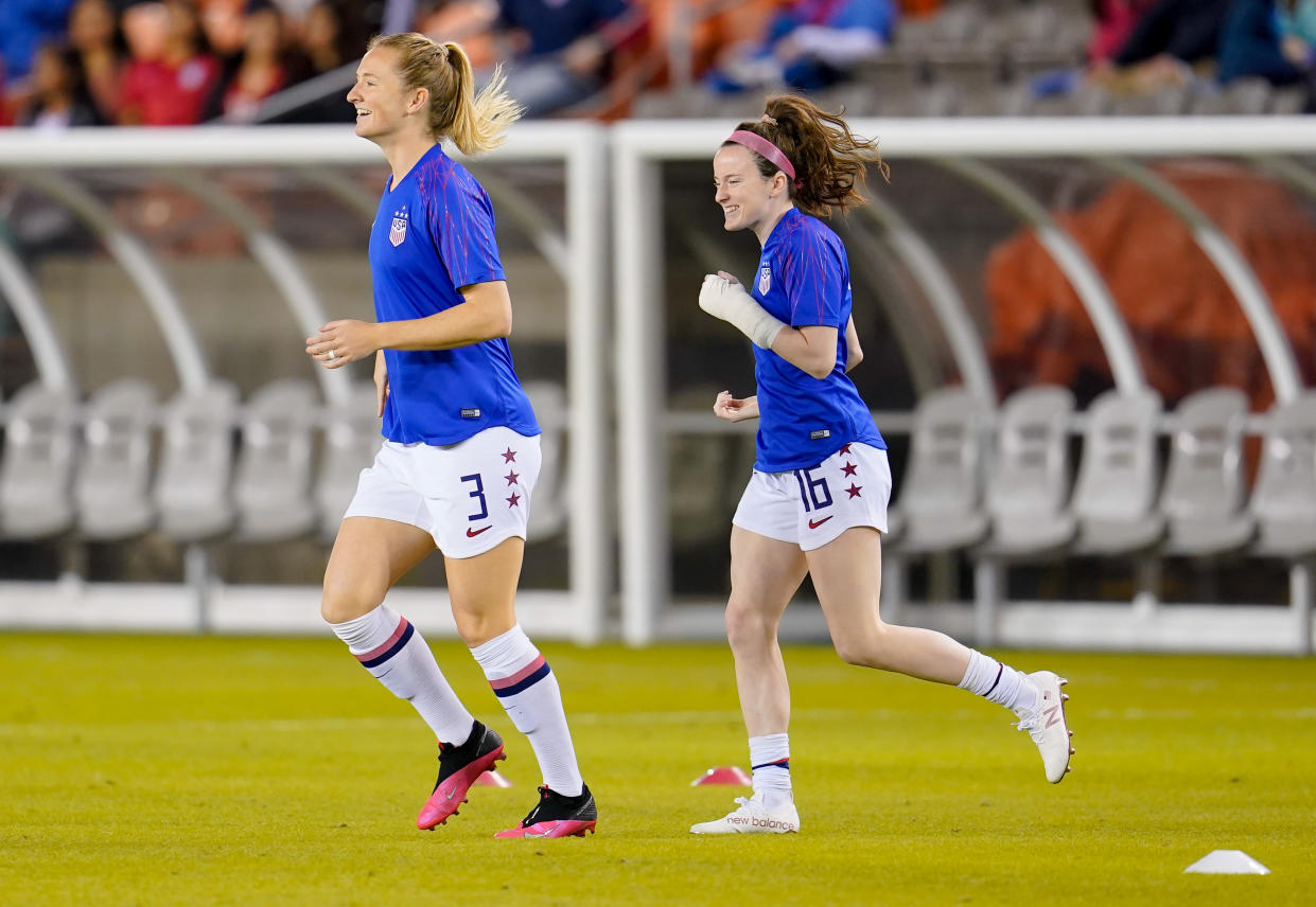 Samantha Mewis (3) and Rose Lavelle are both joining Manchester City, and other USWNT stars are looking to play in Europe now too. Will it start a bigger trend? (Photo by Brad Smith/ISI Photos/Getty Images)